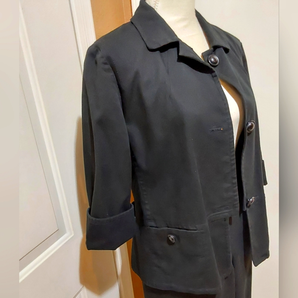 Talbots Basic Black Blazer/Jacket Euc - image 2